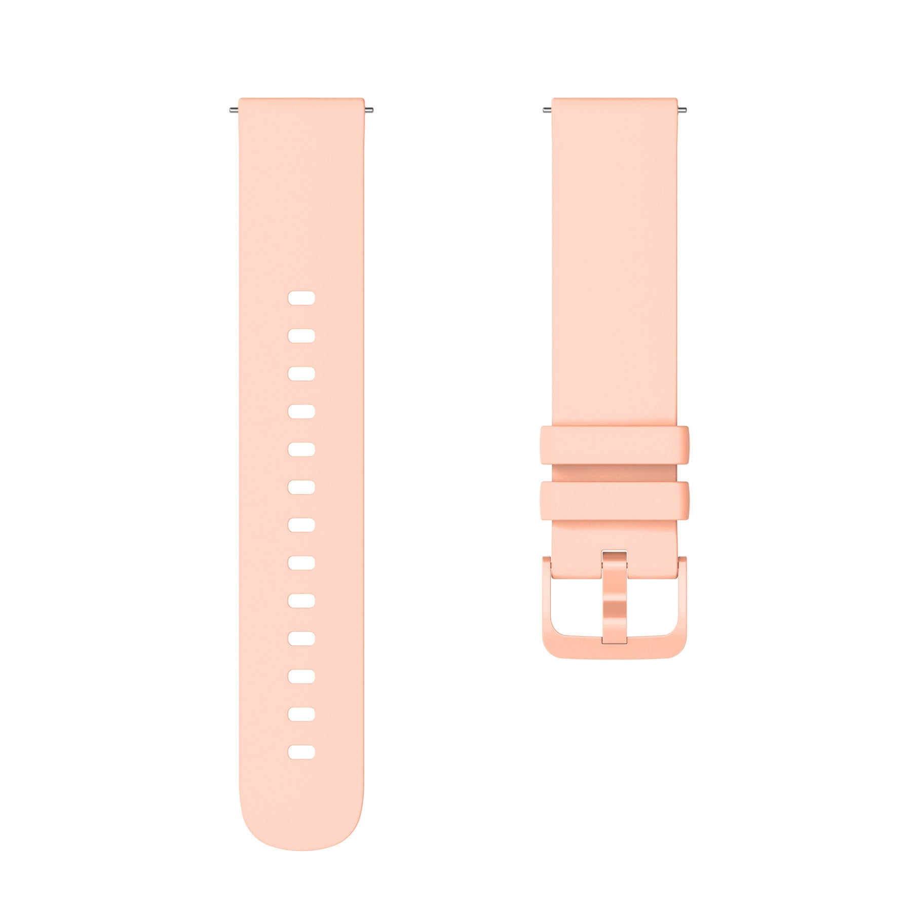 Universal Flat Silicone Watch Strap – Matching Color Buckle