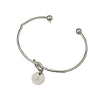 Titanium Steel Bracelet – DIY 26 English Letters with Love Heart Charm