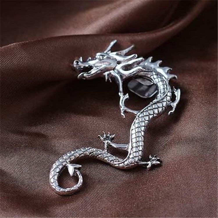 Women's Retro Punk Dragon Ear Clips – European & American Style