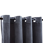 Blackout Curtains with Rings 2 pcs Anthracite 54"x95" Velvet