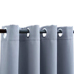 Blackout Curtains with Rings 2 pcs Gray 54"x63" Fabric