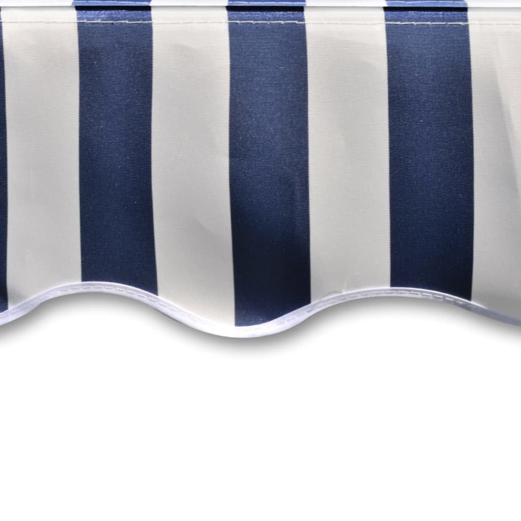 Awning Blue and white Polyester with PU coating 196.9 x 118.1 in