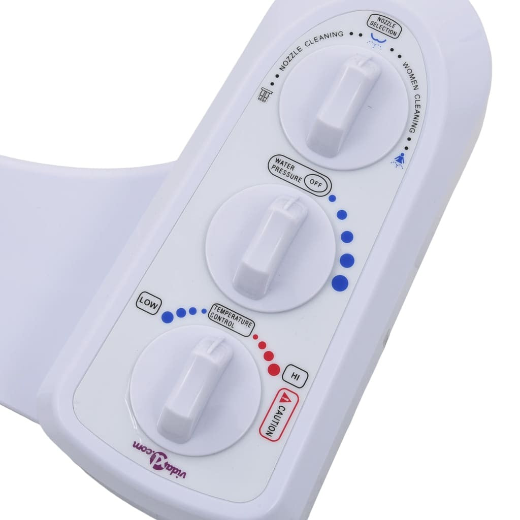 Bidet Toilet Seat Attachment Hot Cold Water Dual Nozzles