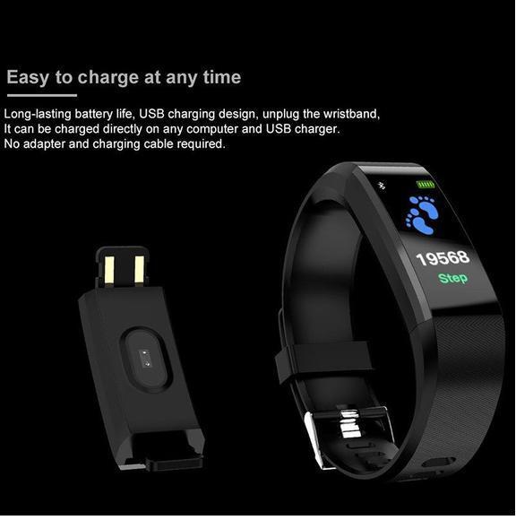 Bluetooth Smart Bracelet with Heart Rate Monitor & Fitness Tracker