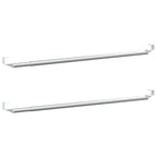 Curtain Rail White and silver Aluminum and plastic 24-41 in