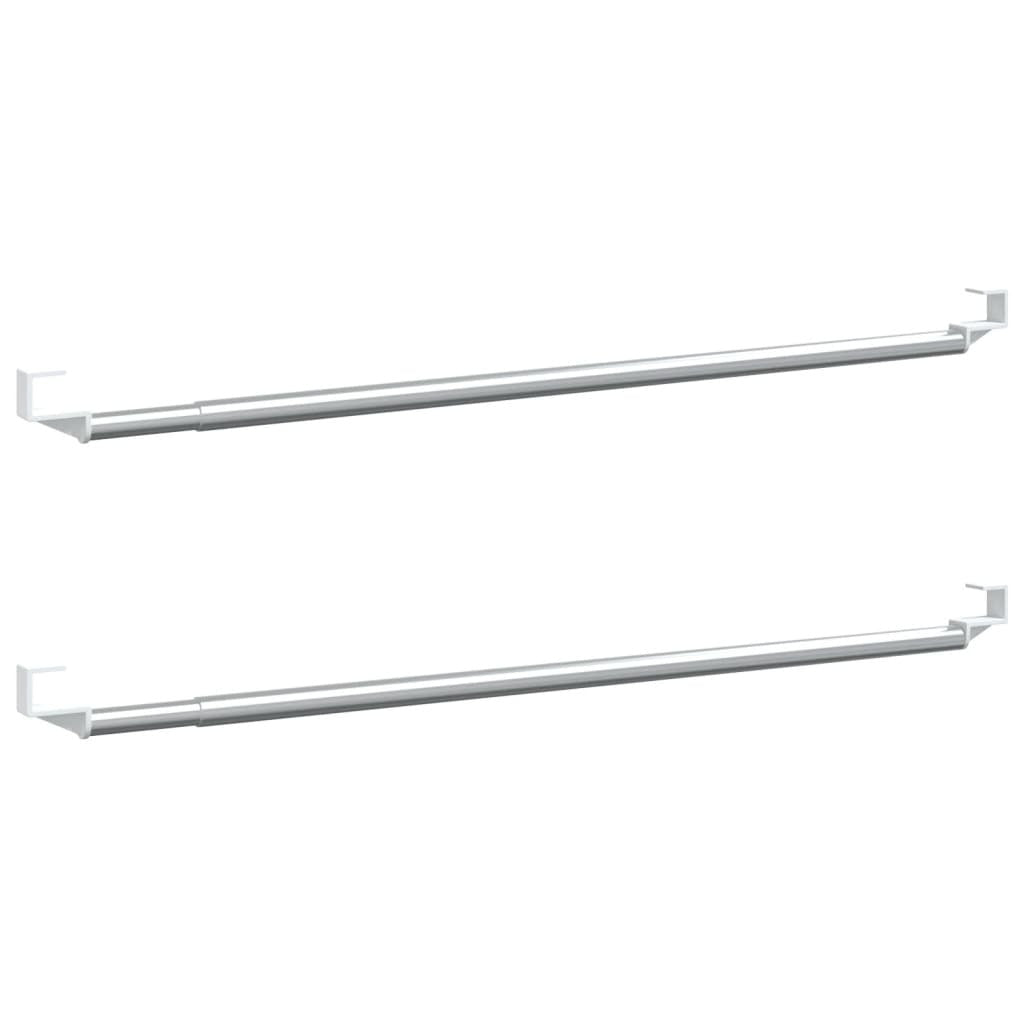 Curtain Rail White and silver Aluminum and plastic 24-41 in