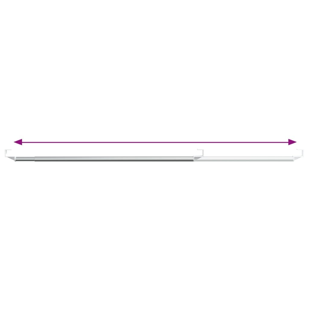 Curtain Rail White and silver Aluminum and plastic 24-41 in