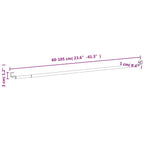 Curtain Rail White and silver Aluminum and plastic 24-41 in