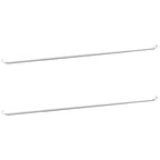 Curtain Rail White and Silver Aluminum, plastic