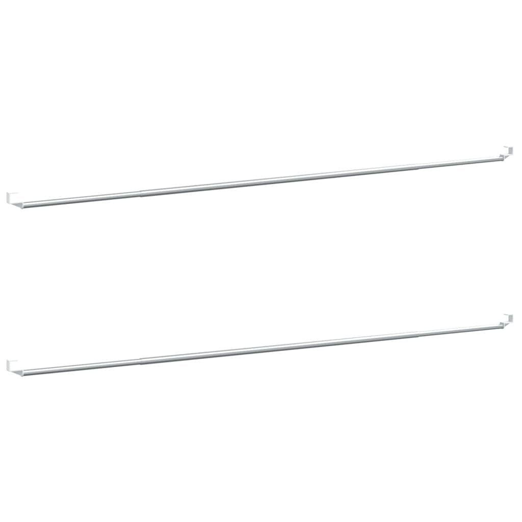 Curtain Rail White and Silver Aluminum, plastic