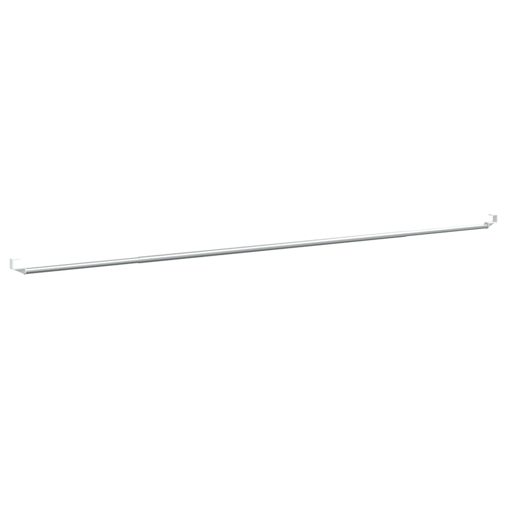 Curtain Rail White and Silver Aluminum, plastic
