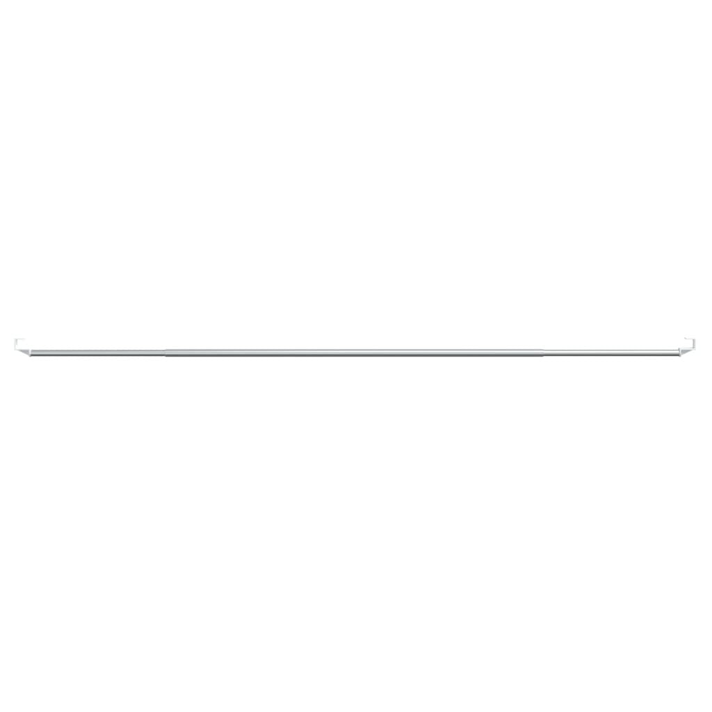 Curtain Rail White and Silver Aluminum, plastic