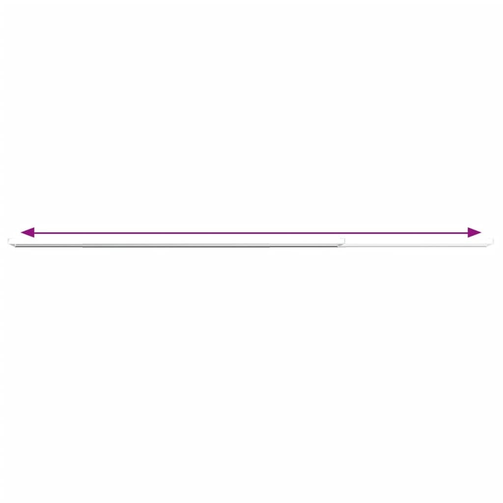 Curtain Rail White and Silver Aluminum, plastic