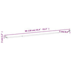 Curtain Rail White and Silver Aluminum, plastic