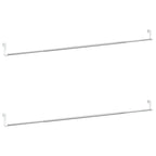 Curtain Rail White and silver Aluminum, Plastic