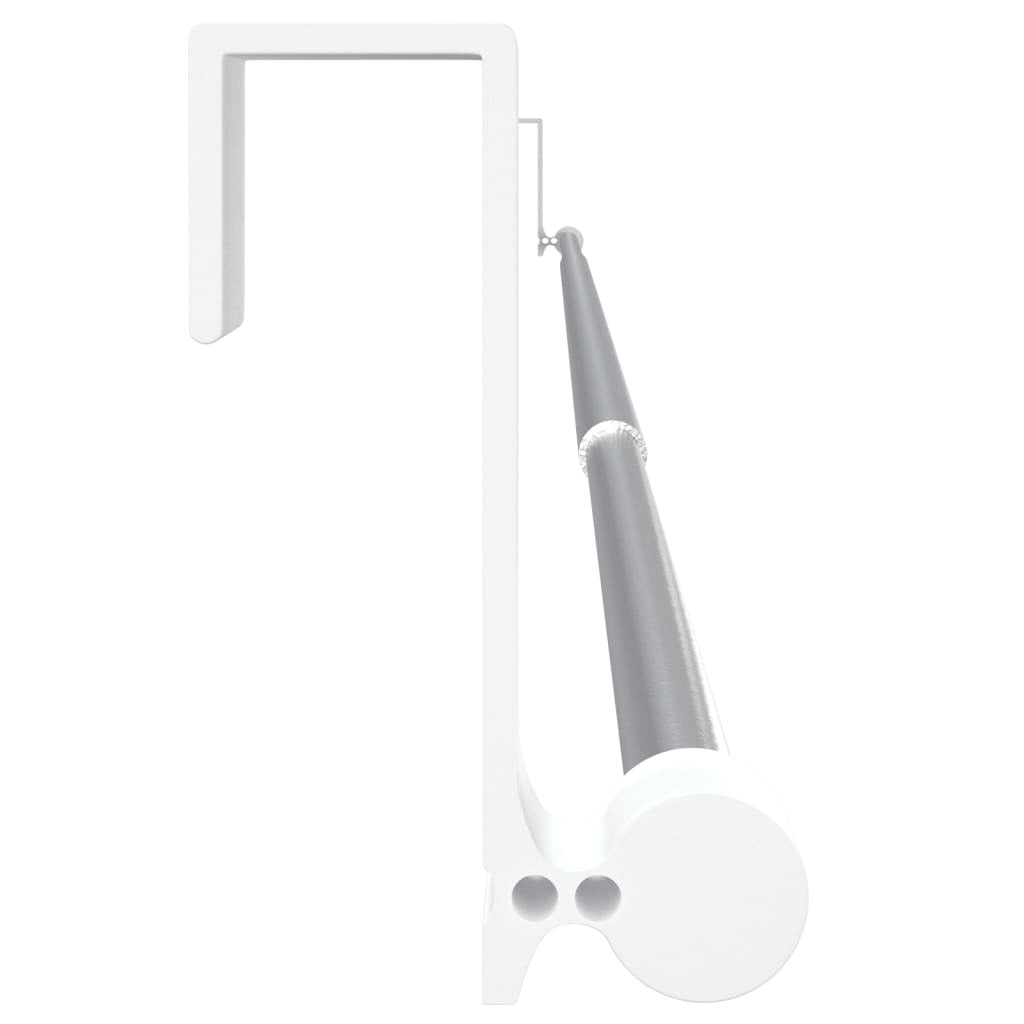 Curtain Rail White and silver Aluminum, Plastic