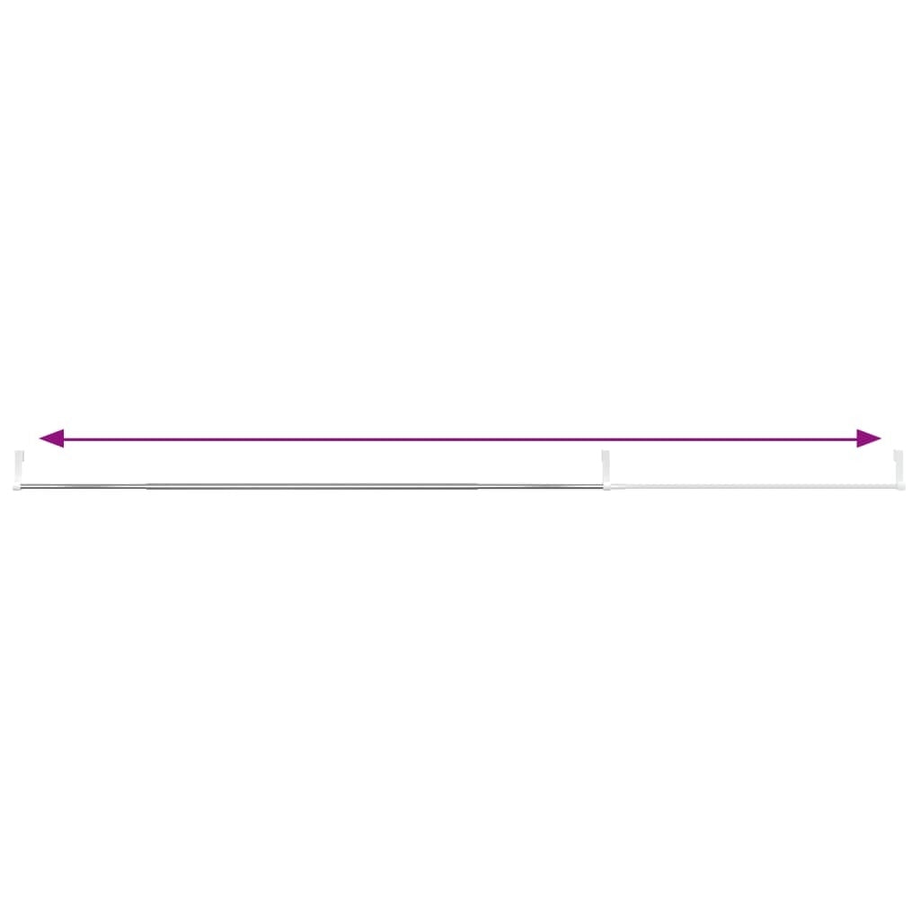 Curtain Rail White and silver Aluminum, Plastic
