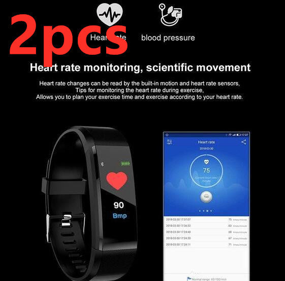 Bluetooth Smart Bracelet with Heart Rate Monitor & Fitness Tracker