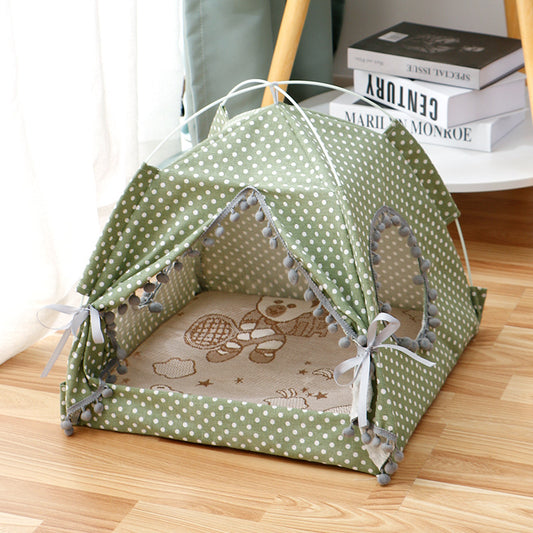Cat Tent Enclosed Pet Bed – Cozy Hideaway for Cats