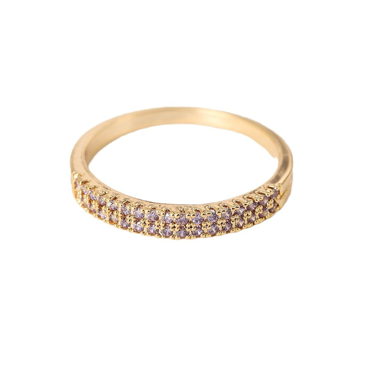 Elegant Color Zircon Bracelet & Ring Set – Minimalist Women's Jewelry