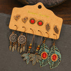 Bohemian Ethnic Water Drop Leaf Beaded Earrings Set for Women – Exquisite Fashion Jewelry