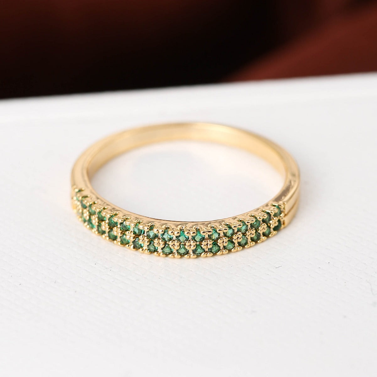 Elegant Color Zircon Bracelet & Ring Set – Minimalist Women's Jewelry