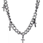 European & American Men's Hip Hop Clavicle Chain – Simple Cross Necklace