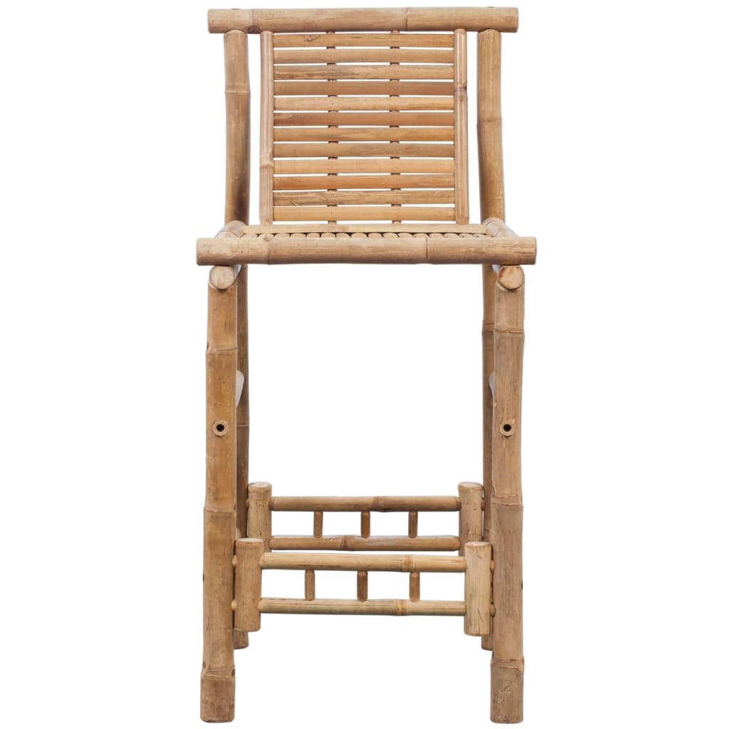 Counter Stools Set of 2 Bamboo Standard Durable Bar Stool