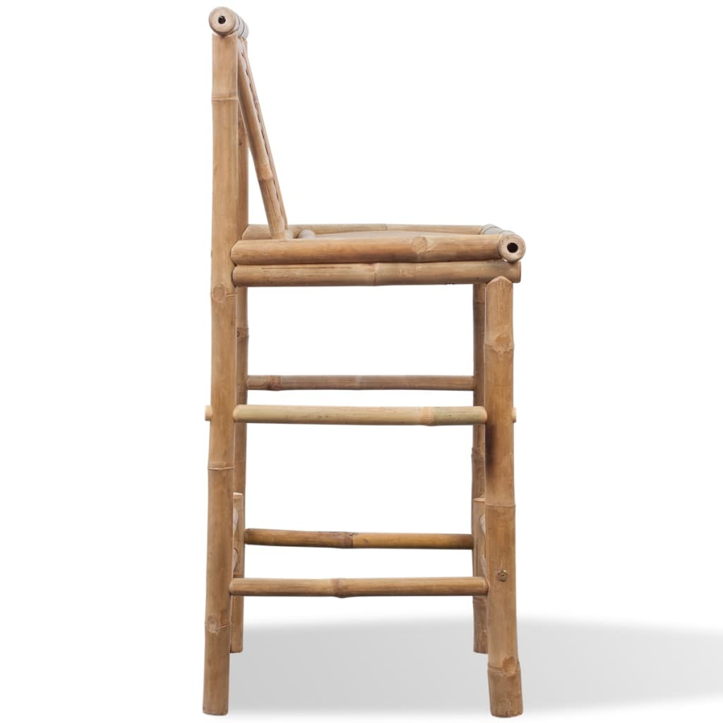 Counter Stools Set of 2 Bamboo Standard Durable Bar Stool