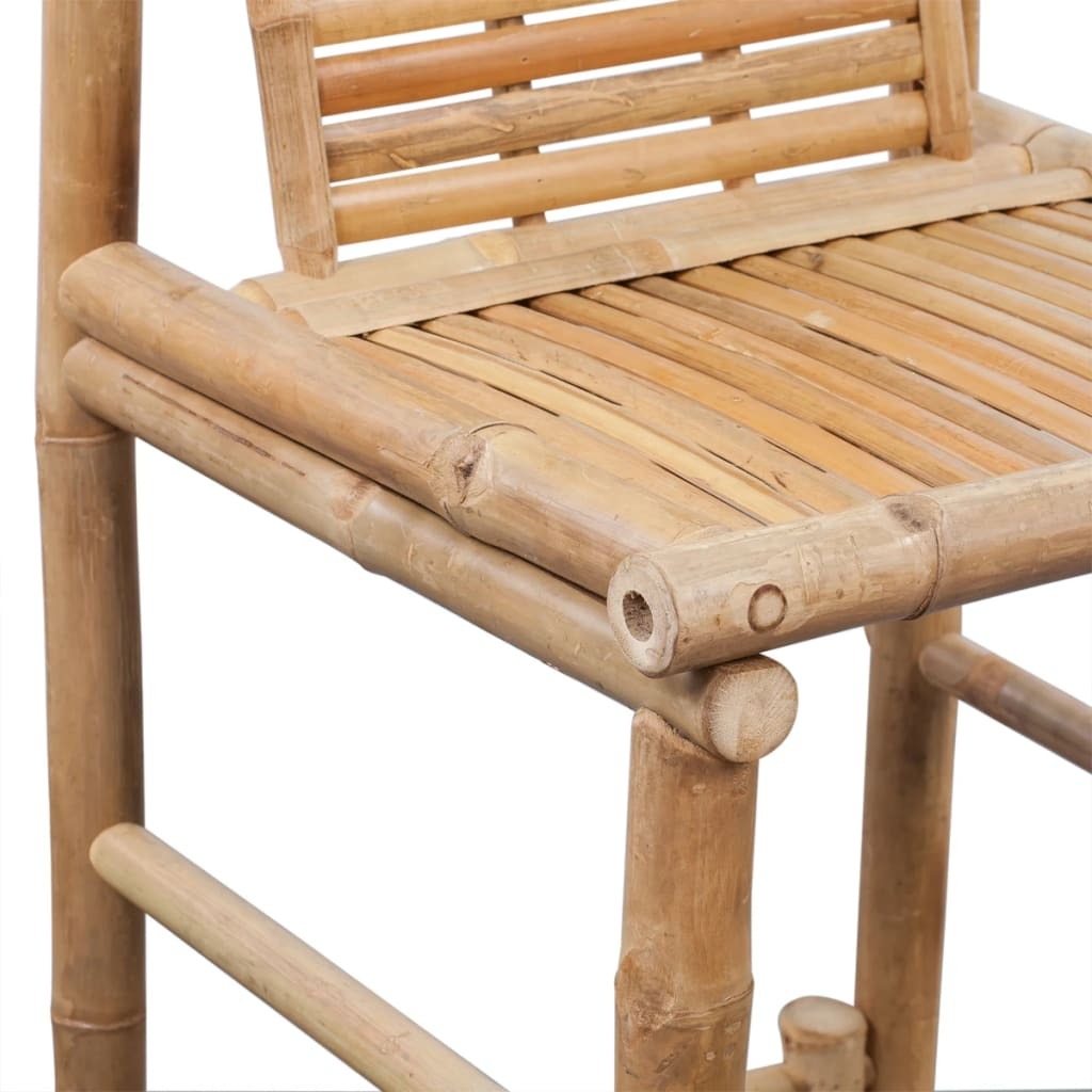 Counter Stools Set of 2 Bamboo Standard Durable Bar Stool