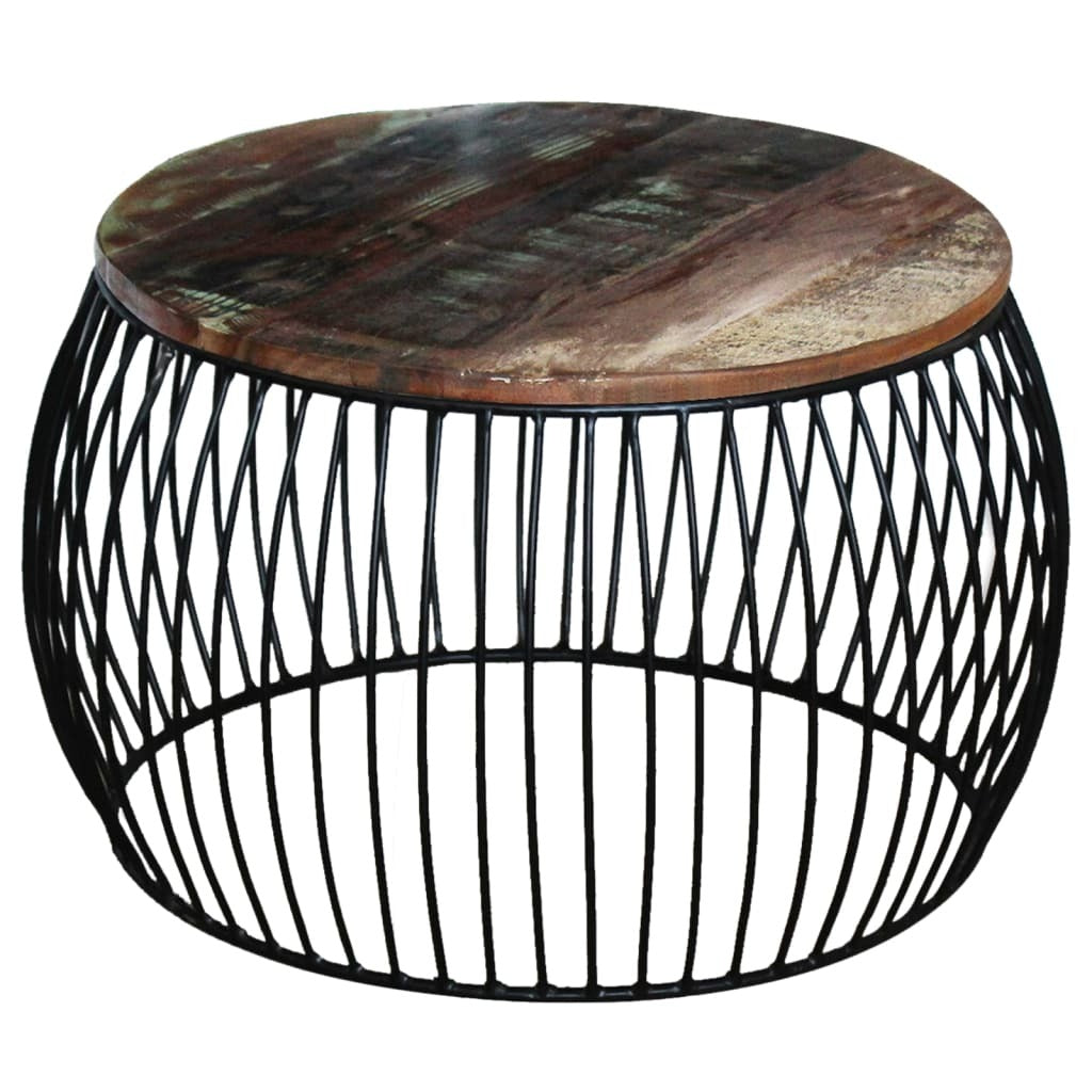 Coffee Table Multicolour Reclaimed wood and iron Medium Durable