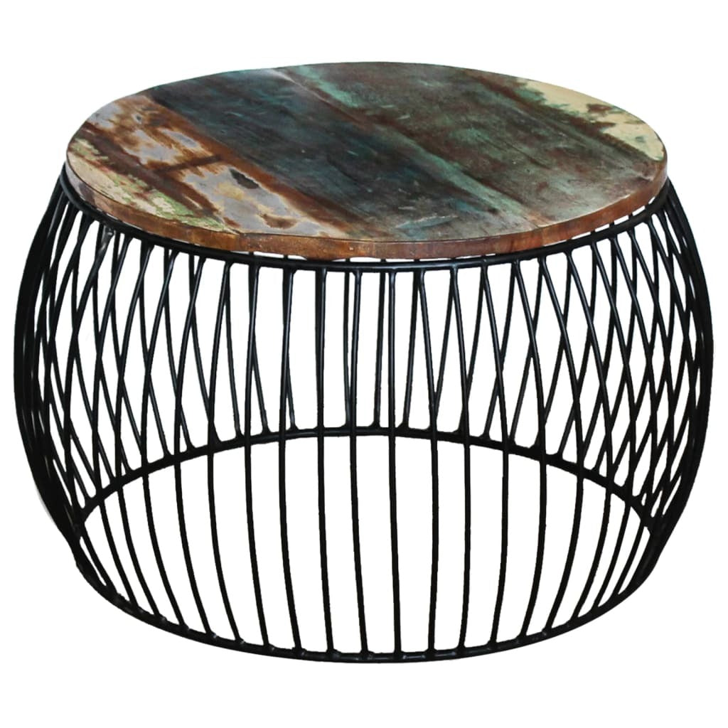 Coffee Table Multicolour Reclaimed wood and iron Medium Durable