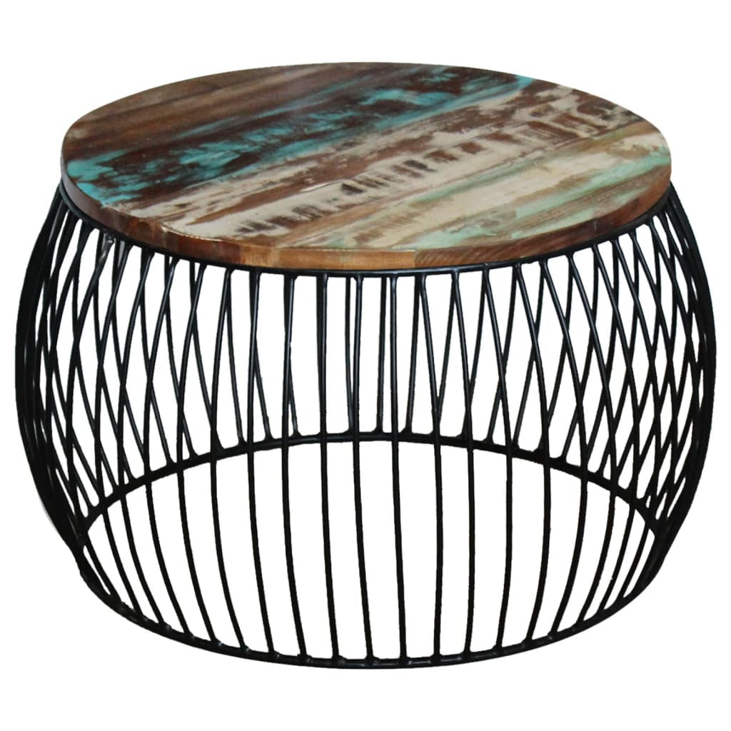 Coffee Table Multicolour Reclaimed wood and iron Medium Durable