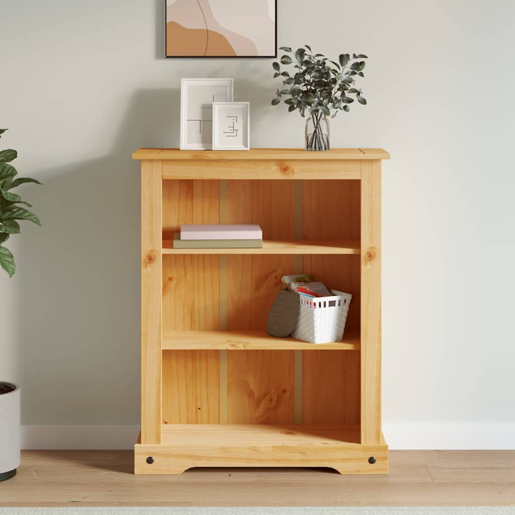 Bookcase Brown Solid waxed pinewood 31.5x11.4x39.4 in Bookcase