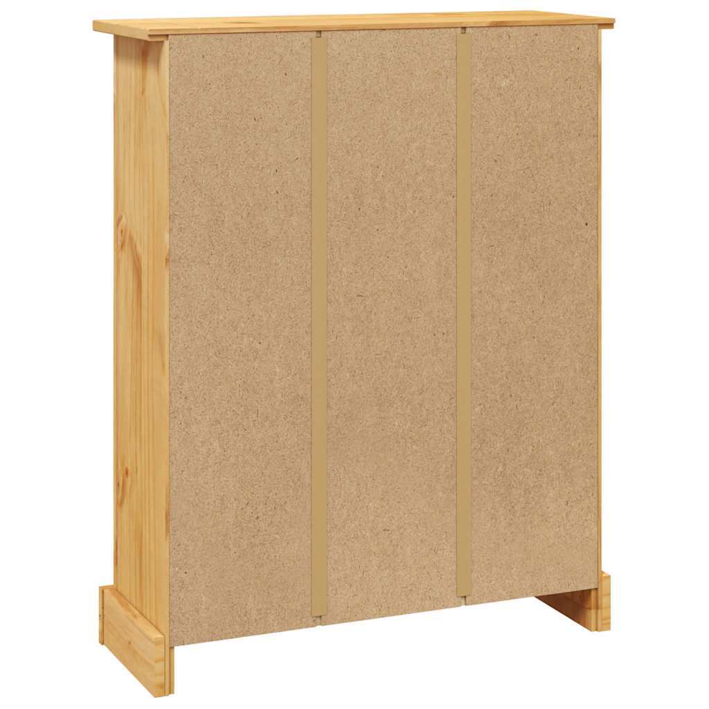 Bookcase Brown Solid waxed pinewood 31.5x11.4x39.4 in Bookcase