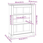 Bookcase Brown Solid waxed pinewood 31.5x11.4x39.4 in Bookcase