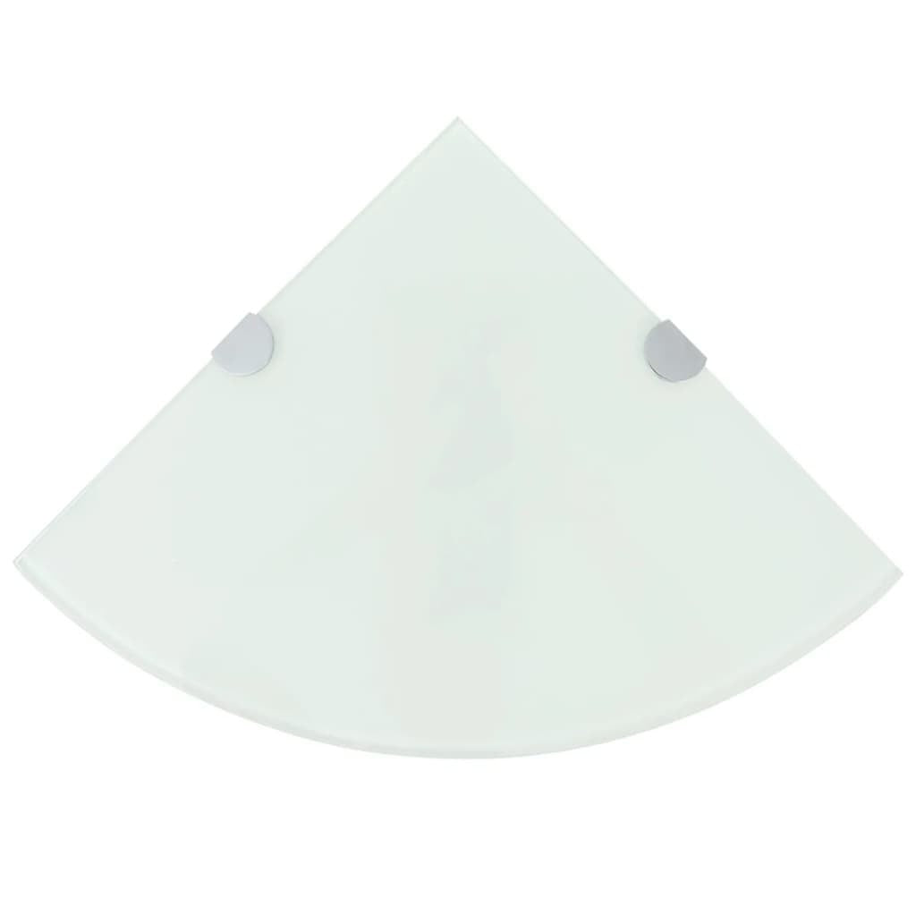 Corner Shelf White Tempered glass Small Corner Shelf Triangular