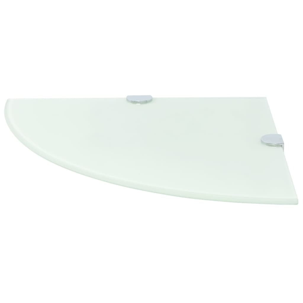 Corner Shelf White Tempered glass Small Corner Shelf Triangular