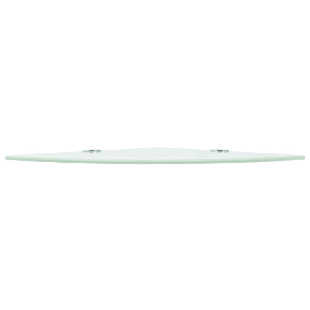 Corner Shelf White Tempered glass Small Corner Shelf Triangular