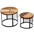 Coffee Table Brown and Black Solid reclaimed wood and iron