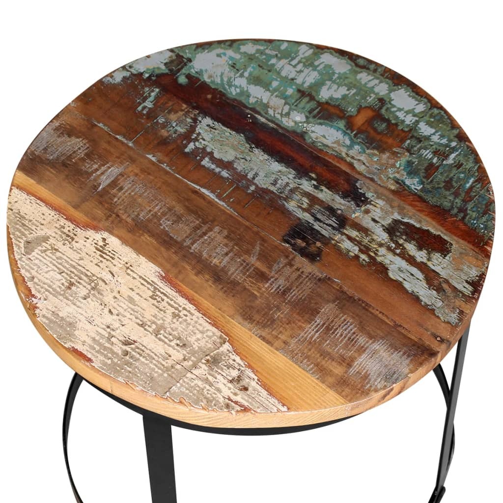 Coffee Table Brown and Black Solid reclaimed wood and iron