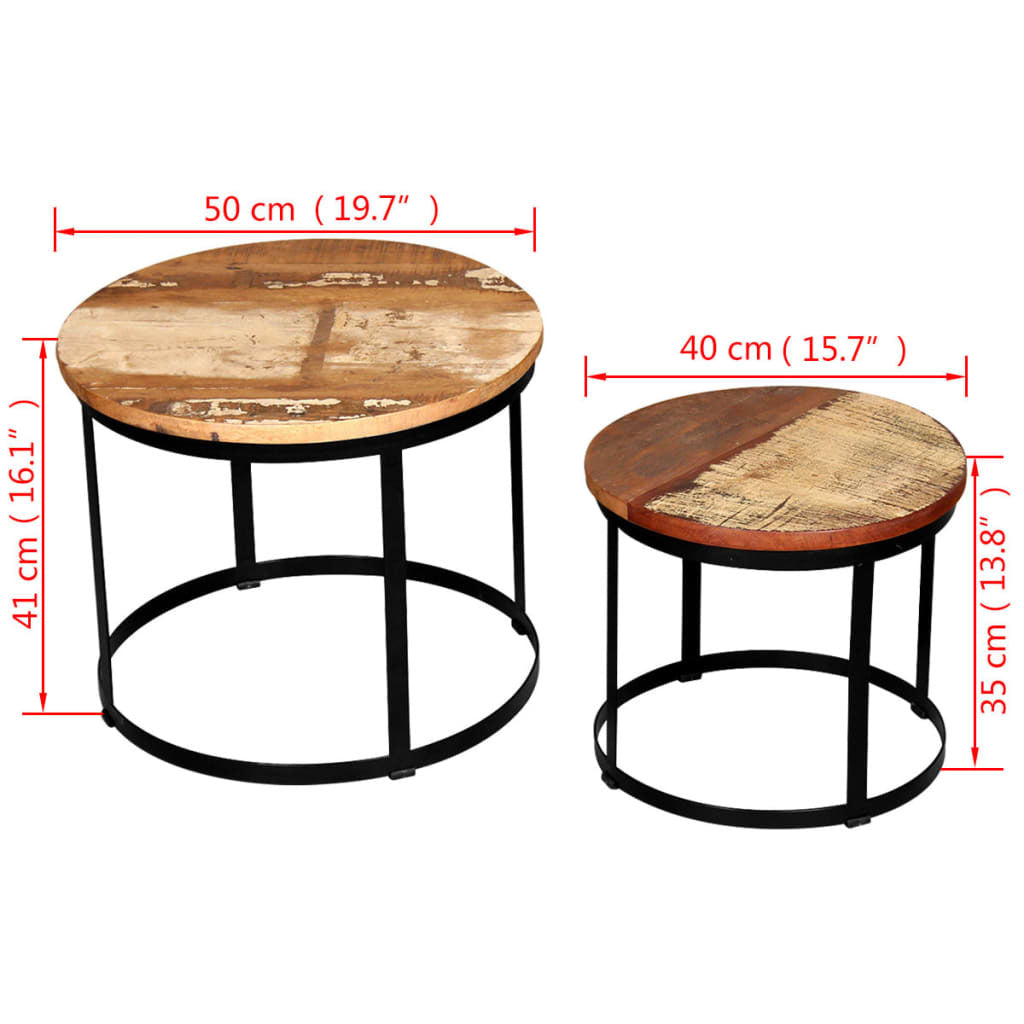 Coffee Table Brown and Black Solid reclaimed wood and iron
