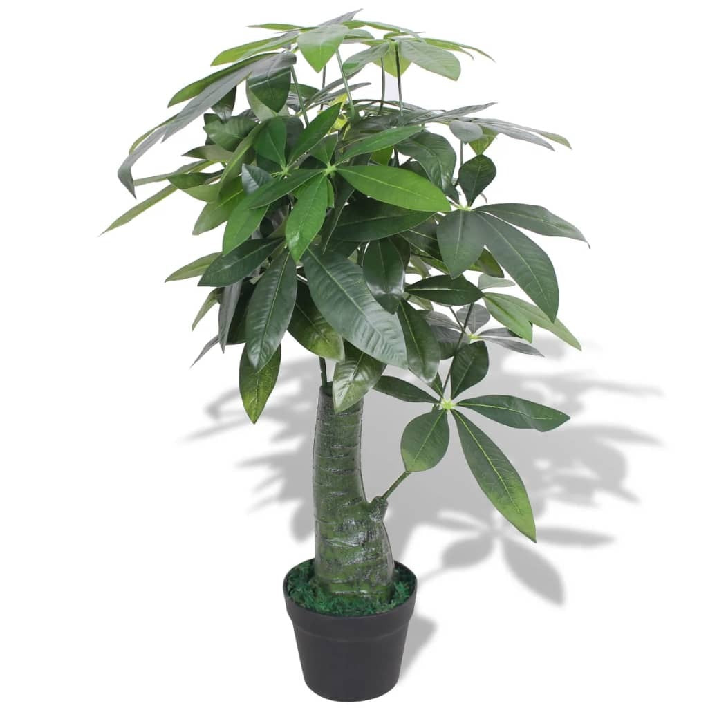 Artificial Plant Green Plastic, Painted wood 33.5 in