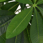 Artificial Plant Green Plastic, Painted wood 33.5 in