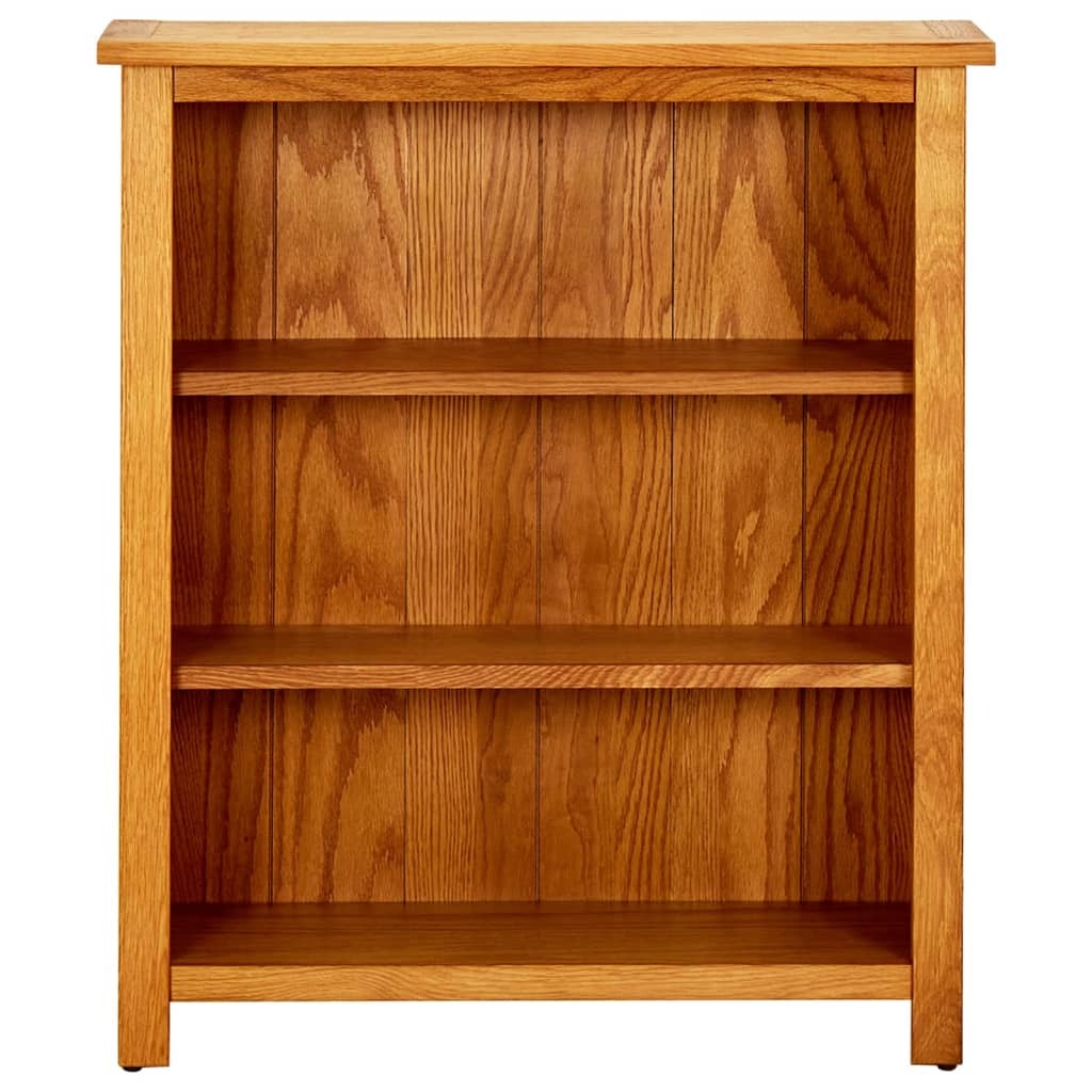 Bookcase Brown Solid Oak Wood 27.6 x 8.9 x 32.3 in Bookcase