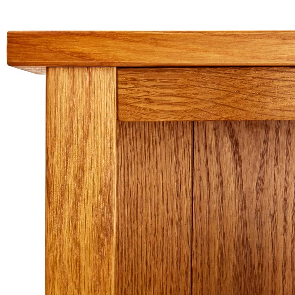 Bookcase Brown Solid Oak Wood 27.6 x 8.9 x 32.3 in Bookcase