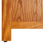 Bookcase Brown Solid Oak Wood 27.6 x 8.9 x 32.3 in Bookcase