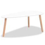 Coffee Table Set of 2 White Solid pinewood, MDF Medium Durable