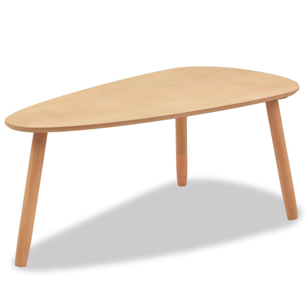 Coffee Table Set of 2 Brown Solid pine wood, MDF Two-piece set