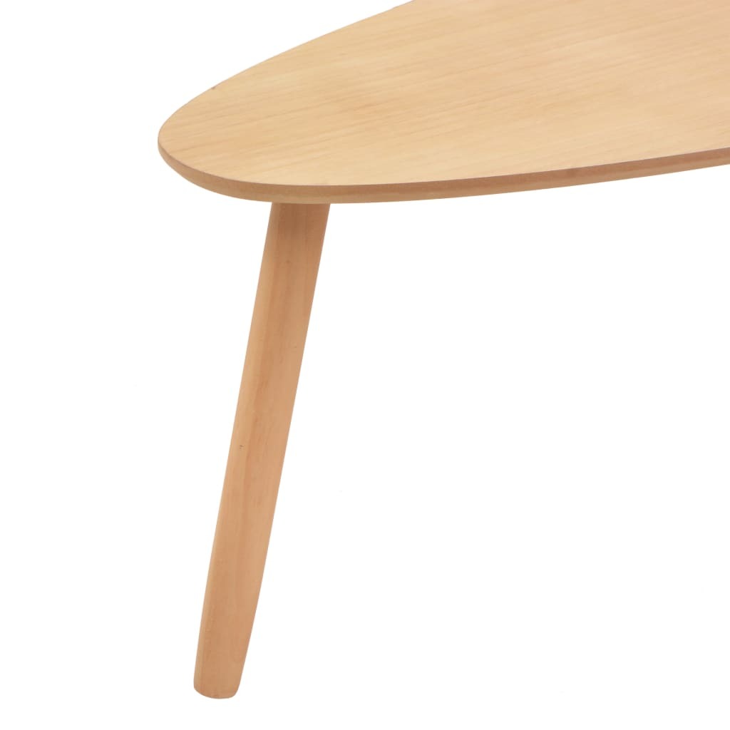 Coffee Table Set of 2 Brown Solid pine wood, MDF Two-piece set